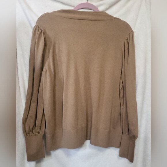 Lauren Ralph Lauren Self-Tie Puffed Sleeve Black Label Top - Picture 6 of 6